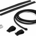 Arrowbash 2 Pcs Replacement Wakeboard Tower Rack Bungee Cords with Pull Tab Black Elastic Bungee Shock Rope Wakeboard Tower Rack Parts Fits Wakesurf, Surfboard, Ski, Kneeboard