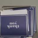 American Greetings Thank You Cards with Envelopes, Blue and White (50-Count)