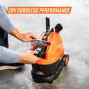 Armor All DAA202W 0901 2.5 Gal 20V Max Cordless Wet/Dry Vac Orange/Black