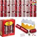 JOYIN 10 Pack Christmas Party Favor Non-Snap Red Deluxe Snowflake Design Party Table Favors with Holiday Party Favor Supplies for Kids and Adults, Christmas Parties, Dinners and Holidays