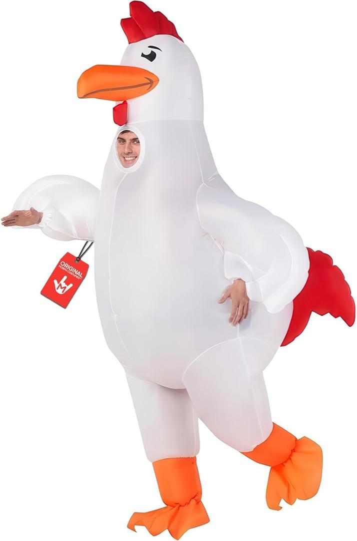 Morph Inflatable Chicken Costume Adult, Blow Up Chicken Costume, Rooster Costumes, Blow Up Costumes for Adults