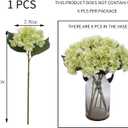 Kimura's Cabin 6pcs Silk Hydrangea Artificial Flowers Fake Hydrangeas Flower with Stems Faux Hydrangea Bouquets for Wedding Party Arrangements Home Table Centerpieces Decoration (Lime Green)