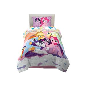 Franco Kids Bedding Super Soft Microfiber Comforter and Sheet Set, 4 Piece Twin Size, Unicorn My Little Pony