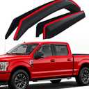 2015-2020 in-Channel Rain Guards Window Visors for Truck Ford F-150 SuperCrew/Crew Cab, Inside Front Rear Window Vent Deflectors Sun Shade Wind Visor Car Accessories, Dark Smoke