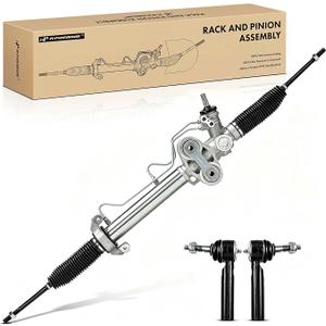 Hydraulic Power Steering Rack and Pinion Compatible with 2007-2013 Chevrolet Silverado 1500, GMC Sierra 1500 with Outer Tie Rod Ends