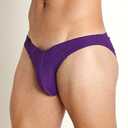 Jack Adams Men's Rib Modal Bikini Brief, Acai, Small
