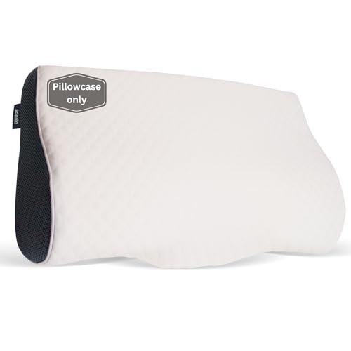Derila Queen Size 23.6 x 13.4 x 4.3 in Pillowcase | Designed to Keep Your Derila Memory Foam Pillow for snoring Relief Covered and Protected with This Crisp, Clean, White Pillowcase Made from Premium Materials