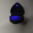 Luxury LED Lighted Ring Box - Heart Shaped Elegant Black Ring Case for Wedding Rings, Perfect for Engagement, Proposal, Anniversary, Ceremony, and Gift Giving