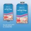 Amazon Basics Reclosable Quart Food Storage Bags with Double Zipper Seal, BPA Free, 150 Count