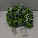 2Pcs Eucalyptus Garland with Lights, Greenery Garland, Green Garland with Flowers, 5.9FT Artificial Faux Eucalyptus Leaves Vines for Table Mantle Home Wedding Party Indoor Outdoor Decor