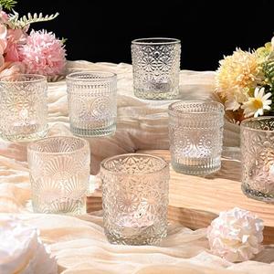 11 Pack Clear Votive Candle Holders Bulk, 3 Patterns Tealight Candle Holder for Wedding Table Centerpiece, Home Table Decor, Birthday, Party Decoration, Bridal Shower