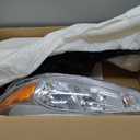 Headlights Assembly Pair with Bulbs for 2015 2016 2017 2018 Ford Focus S SE ST Halogen Headlamps Head Lights Replacement Driver and Passenger Side,Chrome Housing Amber Reflector