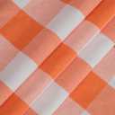 Window Curtain Valances 14 inches Long Living Room Bedroom Kitchen 1 Panel Buffalo Check Small Short Mini Valance Curtain Topper Rod Pocket Classic Country Farmhouse 90W"x14L" - Orange & White
