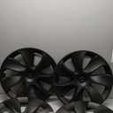 Wheel Covers 19 Inch for Tesla Model Y Accessories 2024 2023 2022 2021 Matte Black ABS Hubcaps 4 Pcs Compatible with Tesla Molde Y Rim Protector Replacement Wheel CoverNot Fit for Model Y Juniper