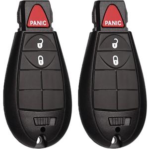 Car Key Fob FOBIK Keyless Entry Remote Control Replacement Fits for Dodge Ram 1500 2500 3500 4500 5500 HD 2013 2014 2015 2016 2017 2018 2019 2020 2021 GQ4-53T 56046953 AG 3 Button Pack of 2