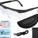 Saysurey Aviation Flight Training Glasses Adjustable View Limiting Goggles Device with Glasses Box and Tag(Clear)