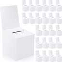 24 Pack Raffle Boxes Ballot Box with Slot, Cardboard Raffle Ticket Box with Slot, 6 x 6 x 6 Inch