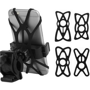 Motorcycle Web Grip Silicone Cell Phone Holder Band Security Rubber Band Mount Tether Elastic for Smart Phone Cradle Bracket on Bicycle Motorcycle