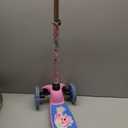 Self Balancing Kick Scooter with Light Up Wheels, Extra Wide Deck, 3 Wheel Platform, Foot Activated Brake, 75 lbs Limit, Kids & Toddlers Girls or Boys, for Ages 3 and Up