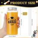 24 Pcs Graduation Gifts 13.5 oz Class of 2026 Plastic Cups with Lid and Straws Bulk Senior Mason Jars Bottles Reusable Tumblers for College Congrats Graduate Party Supplies (Black)