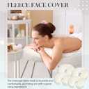 Mixweer 4 Pcs Massage Face Cradle Covers Fleece Massage Table Face Cover Facial Pillow Cover Warm Table Headrest Covers 14.6'' x 13'', Exclude Pillow Insert, White