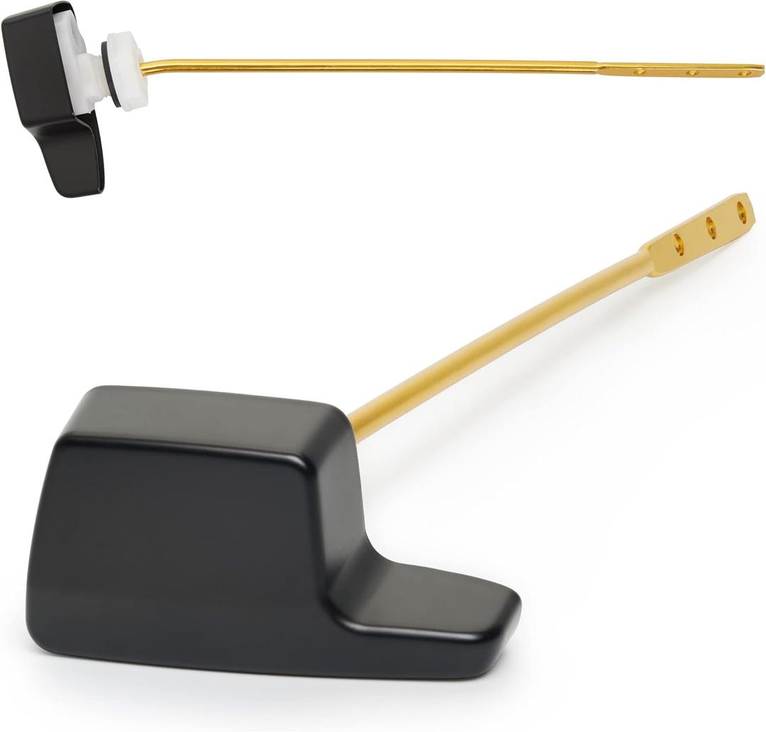 Qualihome Universal Side Mount Toilet Handle - Replaces Eljer & Toto Handles - Black