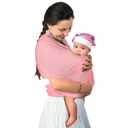 Water Sling Baby Wrap Carrier for Summer Pool - Adjustable Shoulder Mesh Breathable Chest Sling Infant Carrier for Newborn to Toddlers Summer Pool Beach (Pink)