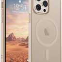 SUPFINE Magnetic for iPhone 13 Pro Max Case(Compatible with MagSafe)(Military Grade Drop Protection) Slim Translucent Matte Shockproof with Anti-Fingerprint Phone Case,Desert Gold