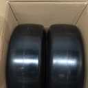 2PCS Flat Free Mower Tire w/Steel Wheel 13x5.00-6 for 36"-46" Deck Lawn Mowers Tractor - Hub 3.25"-5.9" with 3/4" Greased Bushing 135006 T161