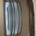 Havawish 8 Pcs 13 Inch Clear Glass Charger Plates with Gold Edge