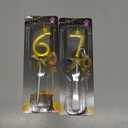 AOOLADA 67th 76th Birthday Candles, Gold 76 67 Year Old Cake Topper Number Birthday Candles, Birthday Party Decorations Gifts for Women Men