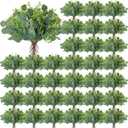 Yunsailing 100 Pcs Faux Eucalyptus Stems with White Seeds Artificial Eucalyptus Leaves Greenery Decor Fake Leaf Branches for Wedding Bouquets Centerpiece Flower Arrangement Farmhouse Home Decoration