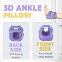 3D Heel Protectors Bed Sore Pillow Cushion for Pressure Sores,Foot Pillows Support Boot for Bedridden Patients SuppliesPurple 1 piece