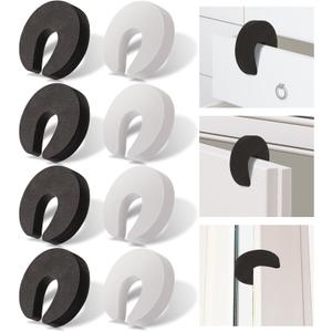 8 Pcs Multifunctional Door Slam Stopper and Door Pinch Guard, Stylish Finger Pinch Guard, Foam Door Stopper Prevent Finger Injuries, Slamming Doors, Keep Children Pets from Being Locked