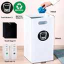 4 Pack Disposable Trash Cans for Parties, 30 Gallon Extra Large Thick Recycled Corrugated Cardboard Trash Bin, Collapsible Garbage Cans with 8 Bags for Wedding, Birthday, Backyard Party Event