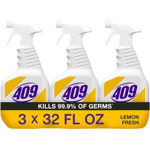 Formula 409 Multi-Surface Cleaner, Spray Bottle, Lemon Fresh, 32 Fluid Ounces, Pack of 3