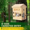 1 Pack Carpenter Bee Trap for Outside, 2 in 1 Catch & Release Wood Boring Bee Traps, Transparent Acrylic Viewing Chamber, Outdoor Hanging Pest Control for Garden, Yard (A Frame Roof)