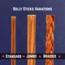 Devil Dog Pet Co. Bully Sticks  6 Inch, 25 Pack, Standard Sized Dog Chews, 100% Natural, Single Ingredient, Free-Range Grass-Fed Beef  Long Lasting, Rawhide-Free Treats for Dogs
