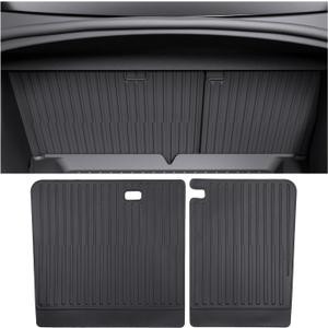 2nd Row Seatback Protector Compatible with Tesla Model 3 Highland 2024-2026 5 Seat Back Seat Cover Mat All Weather Cargo Liner Accessories | Custom Fit Trunk Protection (2PCS Backrest Protector)