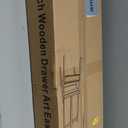 Large Solid Beech Wood Painting Easel with Storage Drawer and Palette (60"~75" H), H-Frame Foldable Wooden Easel Stand with Signature Box for Adults and Students, Holder up to 36''