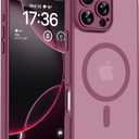 TOCOL Magnetic for iPhone 16 Pro Case, Upgraded Full Camera Protection, Compatible with Magsafe, Drop Protection, Translucent Matte Back for iPhone 16 Pro 6.3 inch (Plum)