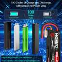 HOOVO 7.4V 5200mAh 80C 2S Lipo Battery Hard Case with EC3 Plug for Popular RC Car RC Helicopter Quadcopter UAV Drone FPV Tracxas Slash Buggy Team Associated(2 Packs)