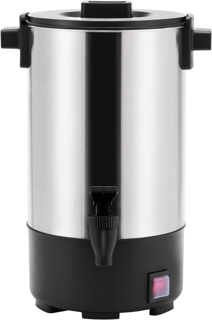 SYBO SR-CP Commercial Grade Stainless Steel Percolate Coffee Maker Hot Water Urn for Catering, 30-Cup, 4.5L, Metallic