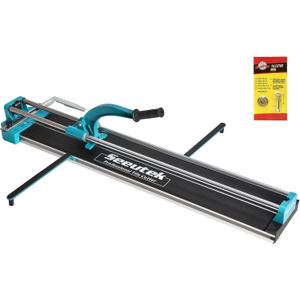 Seeutek 48 inch Tile Cutter - Professional Manual Porcelain Ceramic Tile Cutter Tool, Double Rails Design, with Extra Tungsten Cutting Wheel and Laser Positioning (Blue)