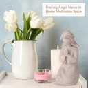 Praying Girl Figurine - Hand - Sculpted & Painted, Brings Peace, Sympathy, Comfort for Remembrance & Healing Moments (Granite)