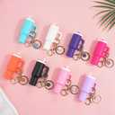 8 Pack Mini Tumbler Keychain for Stanley Cup, Mini Cup Keychain Chapstick Holder for Women Girls