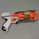 Nerf Elite Strongarm Clear Blaster, Rotating Barrel, Slam Fire, 6 Official Nerf Elite Darts, for Kids, Teens, Adults