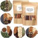 Siifert 6 Pack Winter Stovetop Potpourri Simmer Pot Kit Dried Orange Slices Cinnamon Stick Air Freshener Sachet Ingredients Bowl Filler Decor for Holiday Fragrance Housewarming Gift