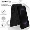 LEOMAKRON for Samsung Galaxy S25 Edge Case Black Floral Lotus Pattern