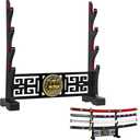 Logest Sword Stand - 4 Tier Options - Crafted Using Wood Katana Holder - Furnished in Black with a Gold Lion’s Head - Desirable Sword Display Gift Option - Sword Holder Katana Stand